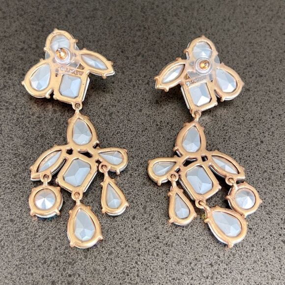 J.CREW Crystal AB Chandelier Earrings - Picture 3 of 4